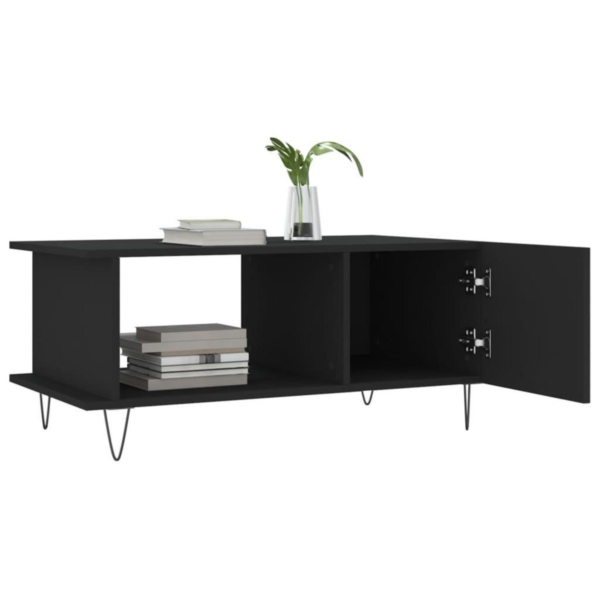 VIDAXL Table basse noir 90x50x40 cm bois d'ingenierie