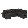 Voir la diapositive 2 : VIDAXL Salon de jardin 7 pcs avec coussins noir resine tressee