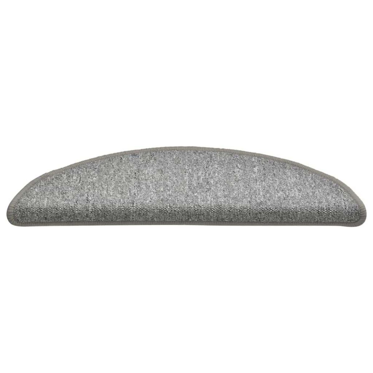 VIDAXL Tapis d'escalier 30 pcs gris clair 56x17x3 cm