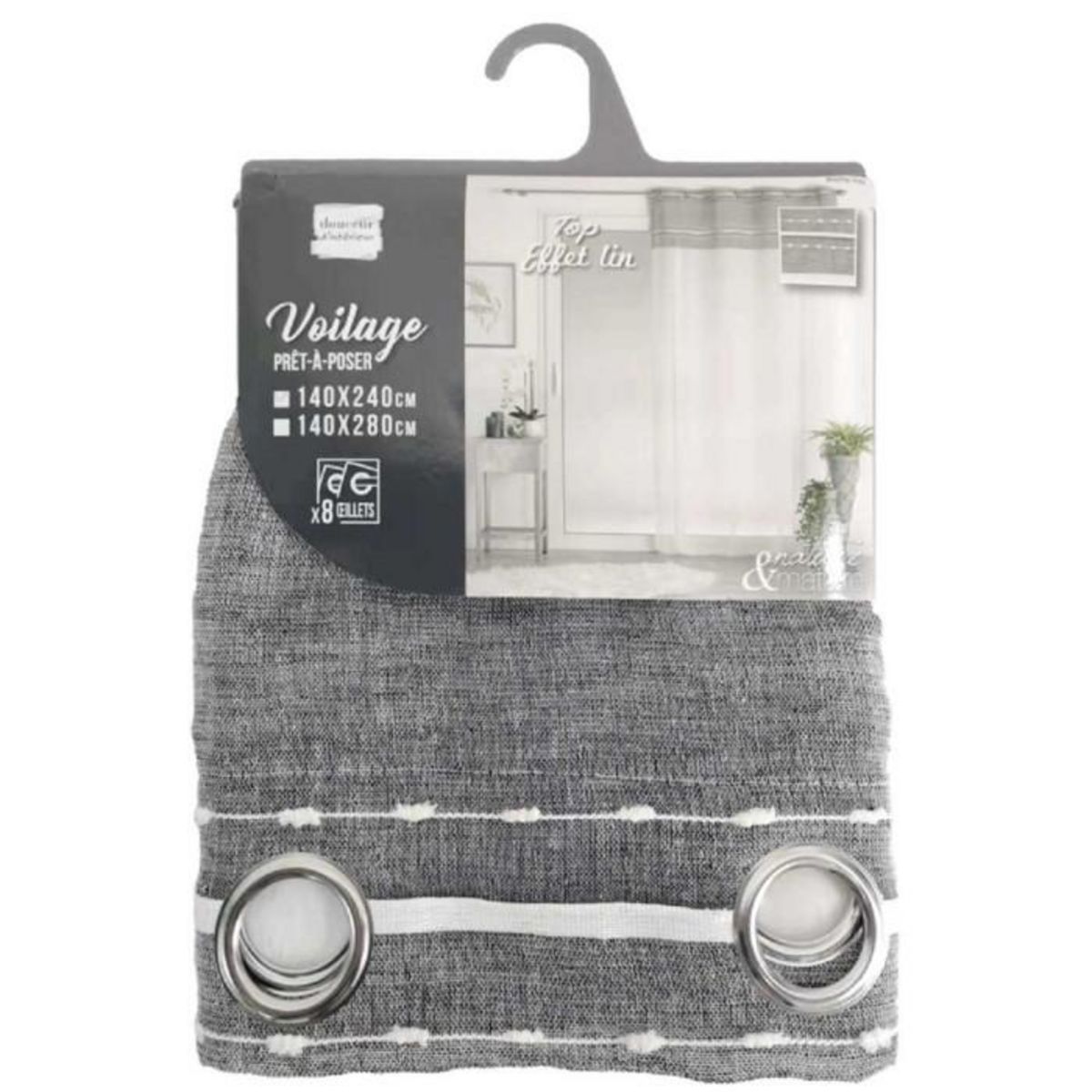 Paris Prix Rideau Voilage à Œillets  Aloria  140x240cm Blanc