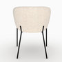 Voir la diapositive 5 : Rendez vous déco Chaise en tissu blanc chiné et pieds en métal noir-Andy