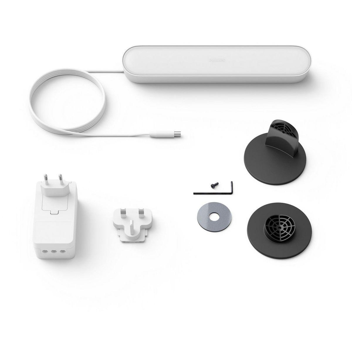 PHILIPS HUE Lampe connectée W&C Play x1 avec alim. Blanc