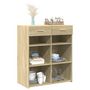 Voir la diapositive 3 : VIDAXL Buffet chene sonoma 80x42,5x93 cm bois d'ingenierie