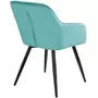 tectake Chaise MARILYN Effet Velours Style Scandinave