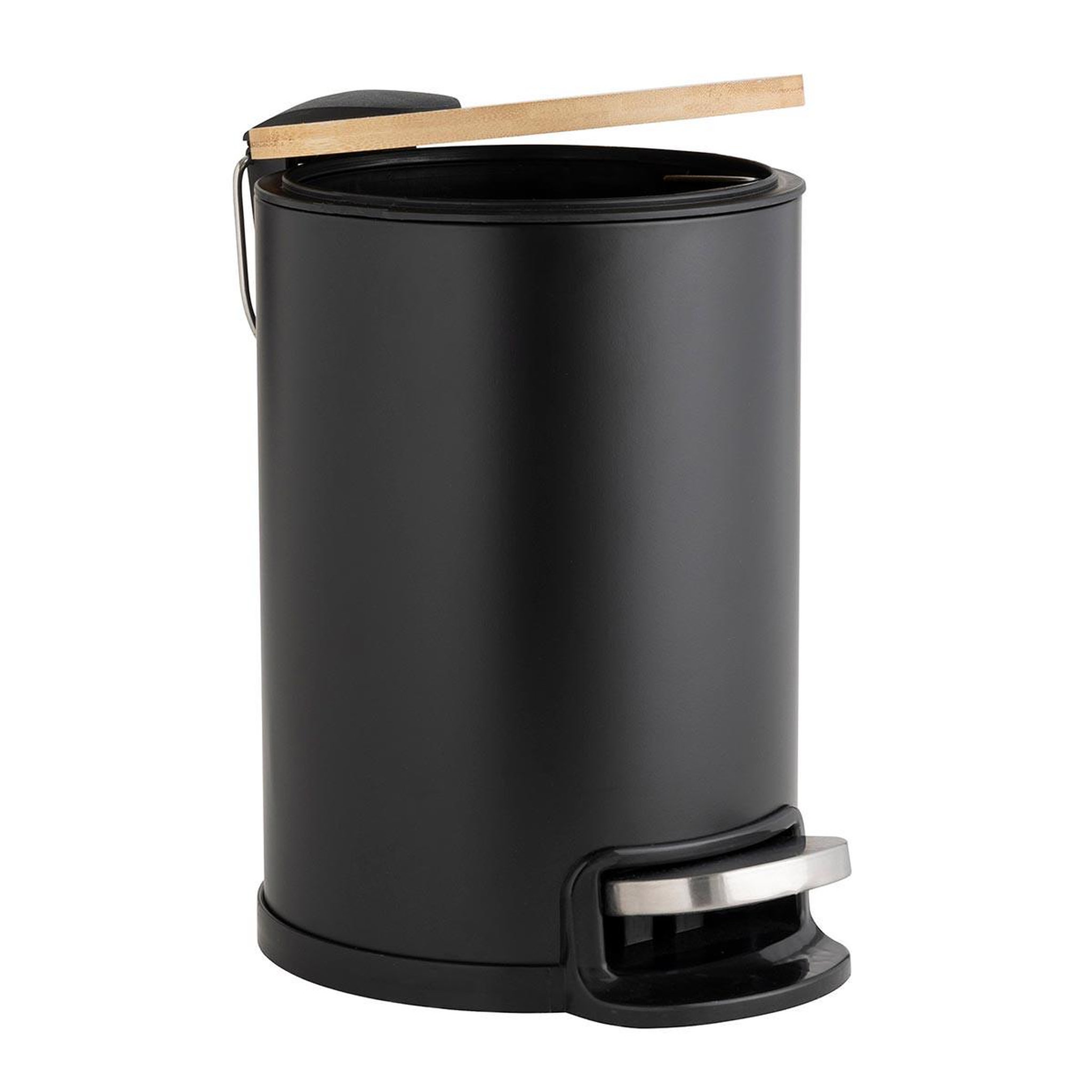 Voir la diapositive 3 : Douceur d'Intérieur Poubelle de salle de bain  mobelle  3l noir