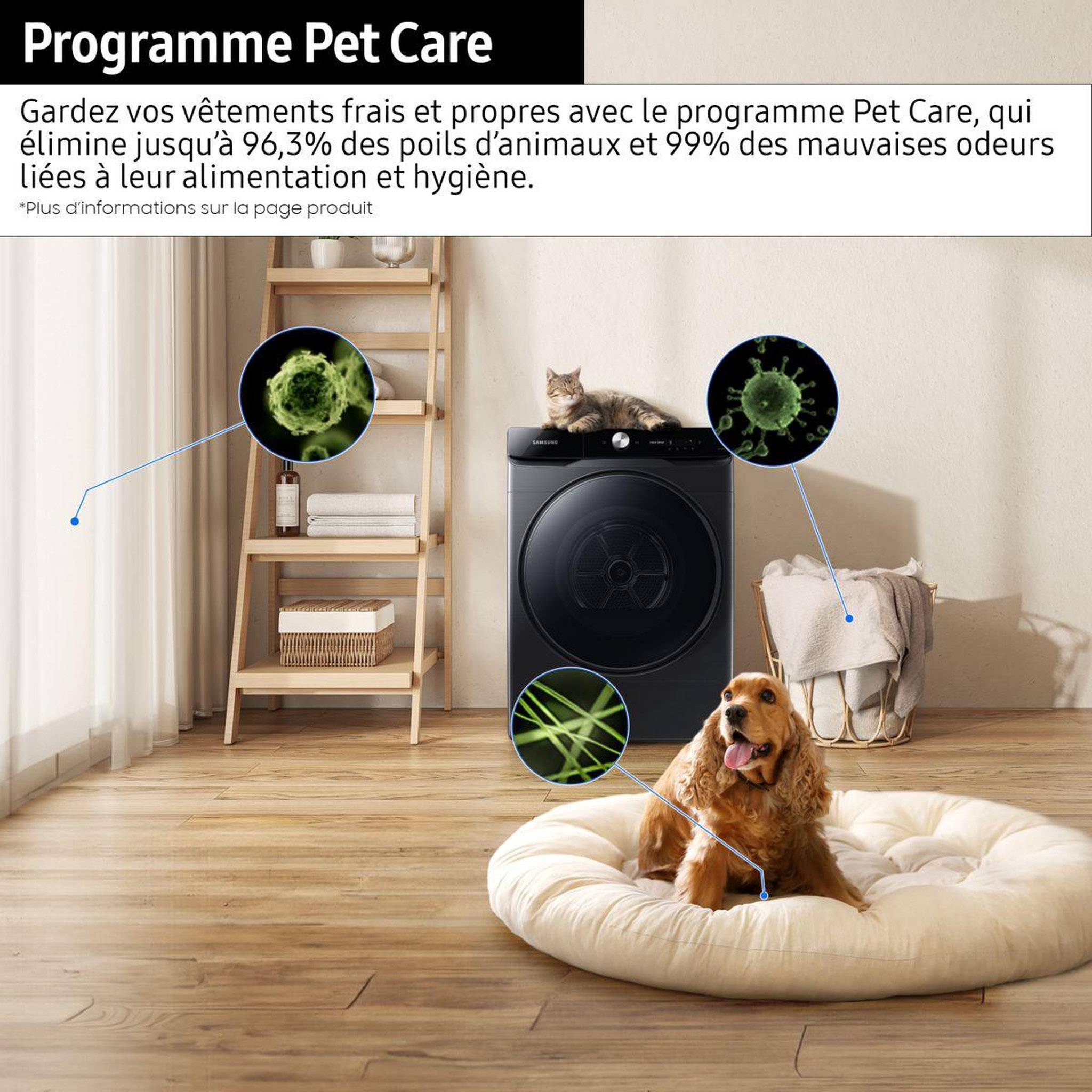 Voir la diapositive 5 : Samsung Lave linge hublot wf20dg8650bw