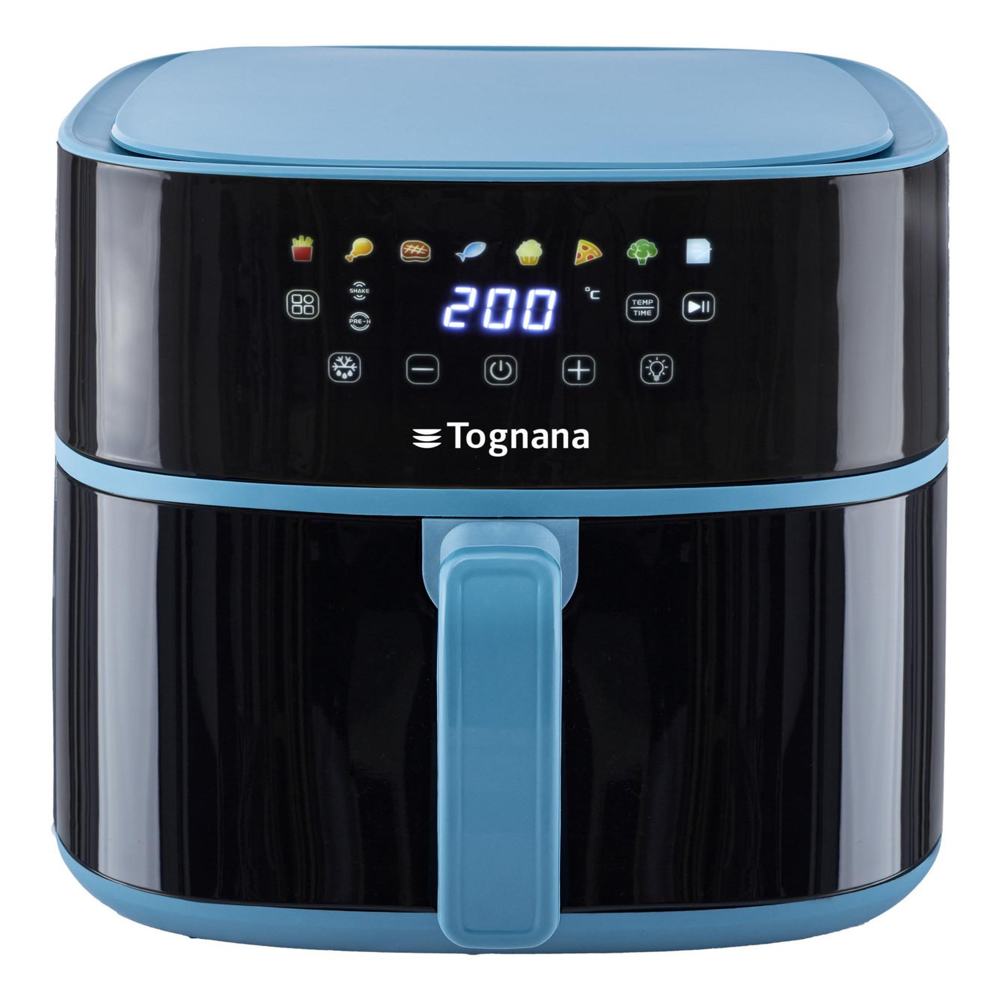 tognana Tognana Porcellane D2DFA05IRZU friteuse Unique 8 L Autonome 2000 W Friteuse d'air chaud Noir, Bleu