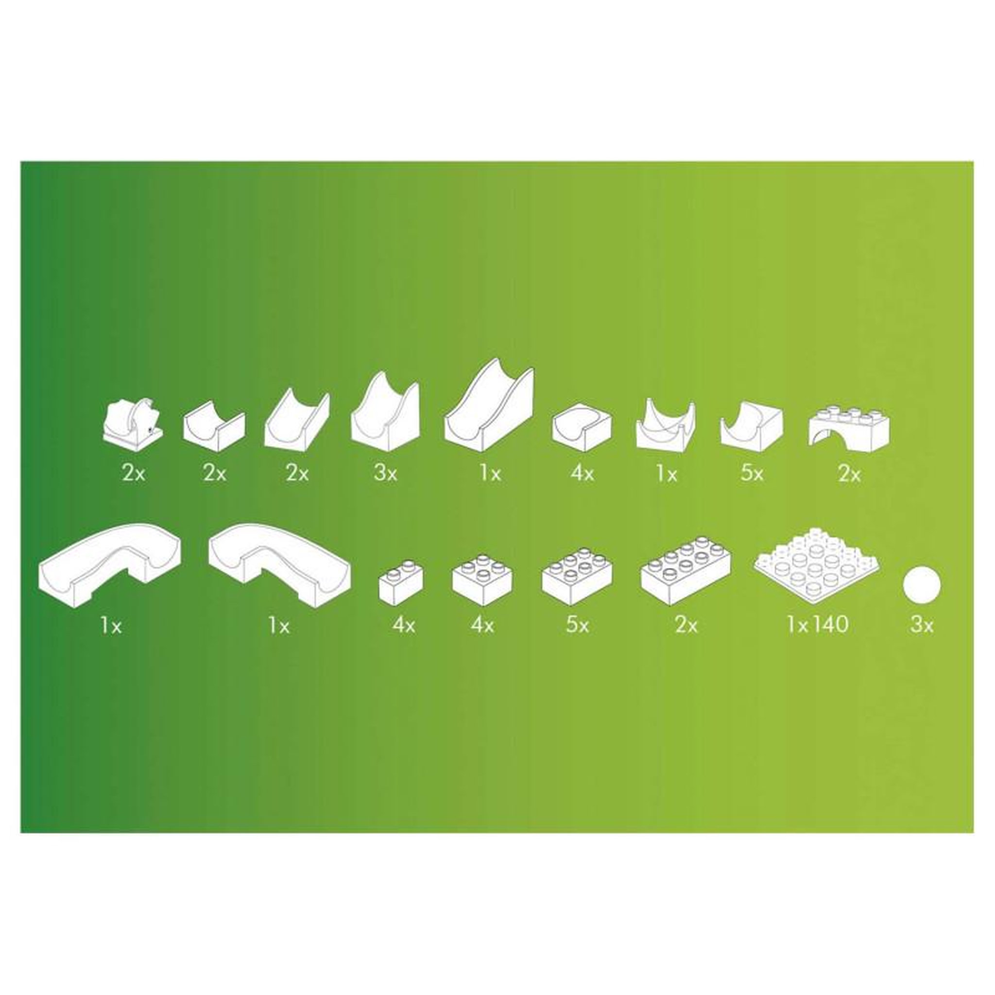 Voir la diapositive 4 : HUBELINO Hubelino Knikkerbaan Refill set Wissel, 43dlg.
