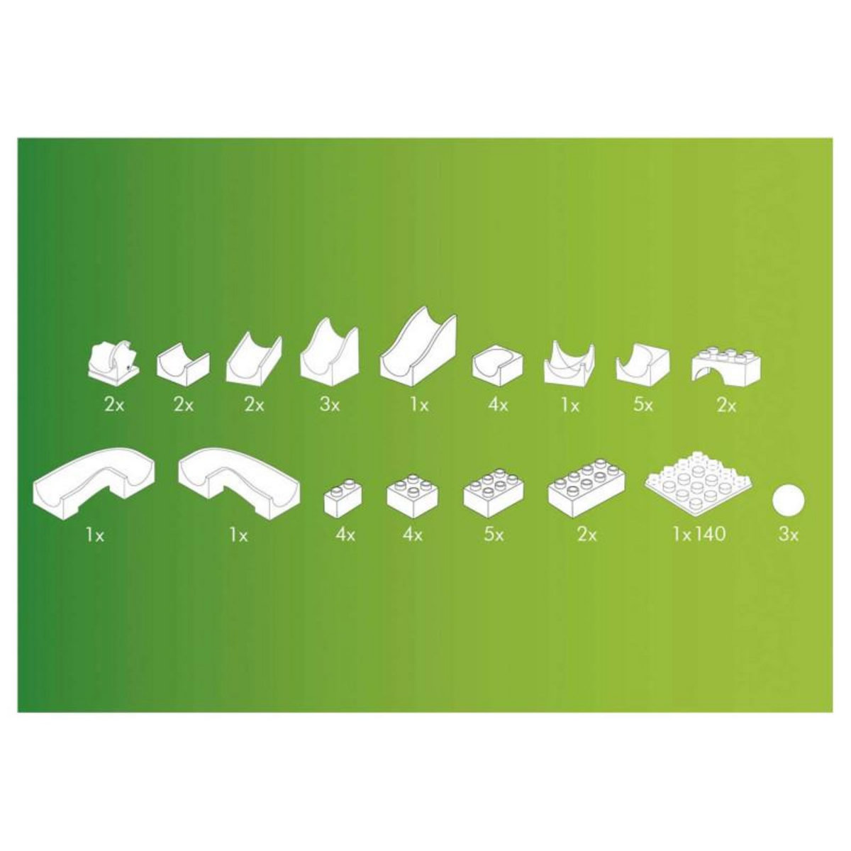 HUBELINO Hubelino Knikkerbaan Refill set Wissel, 43dlg.