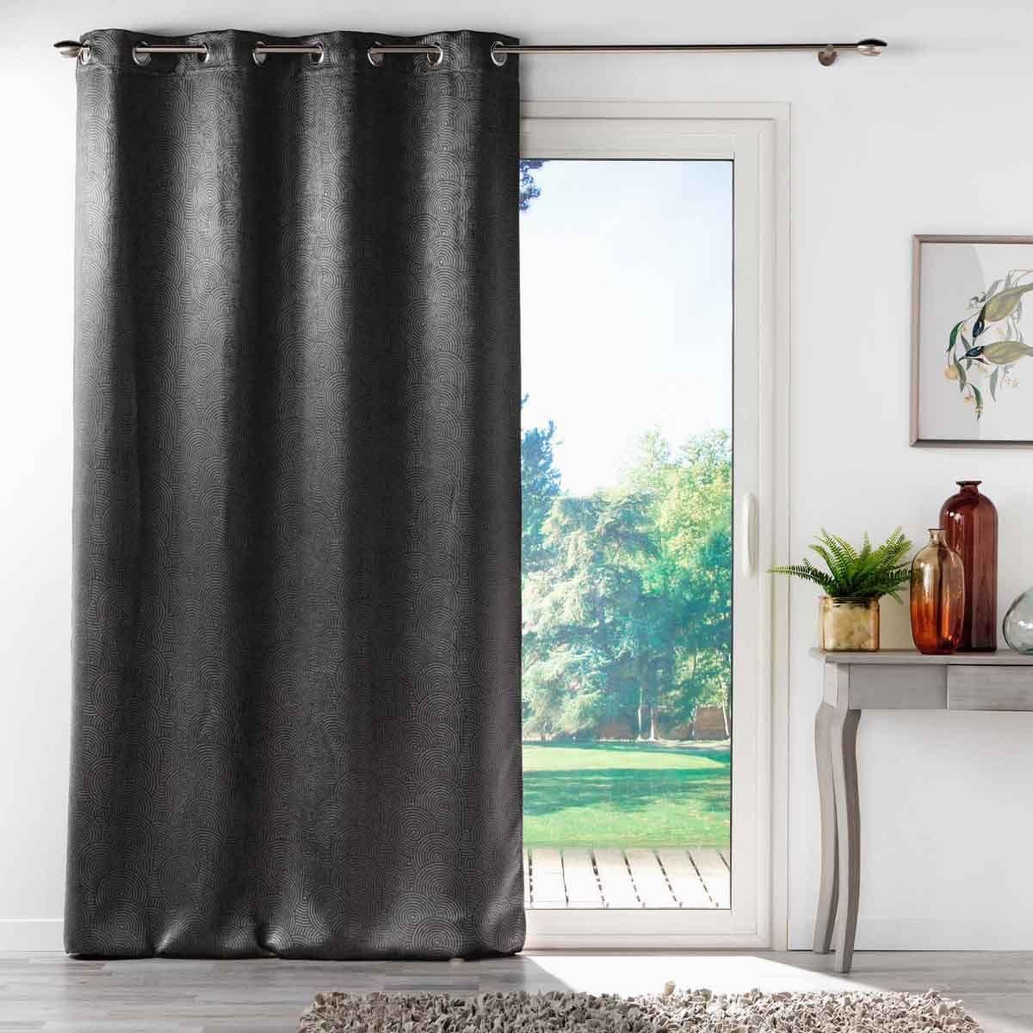 Voir la diapositive 4 : Douceur d'Intérieur Rideau occultant  anthea  135x240cm anthracite