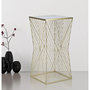 Voir la diapositive 6 : Paris Prix Table d'Appoint Carrée Design  Lines  100cm Or