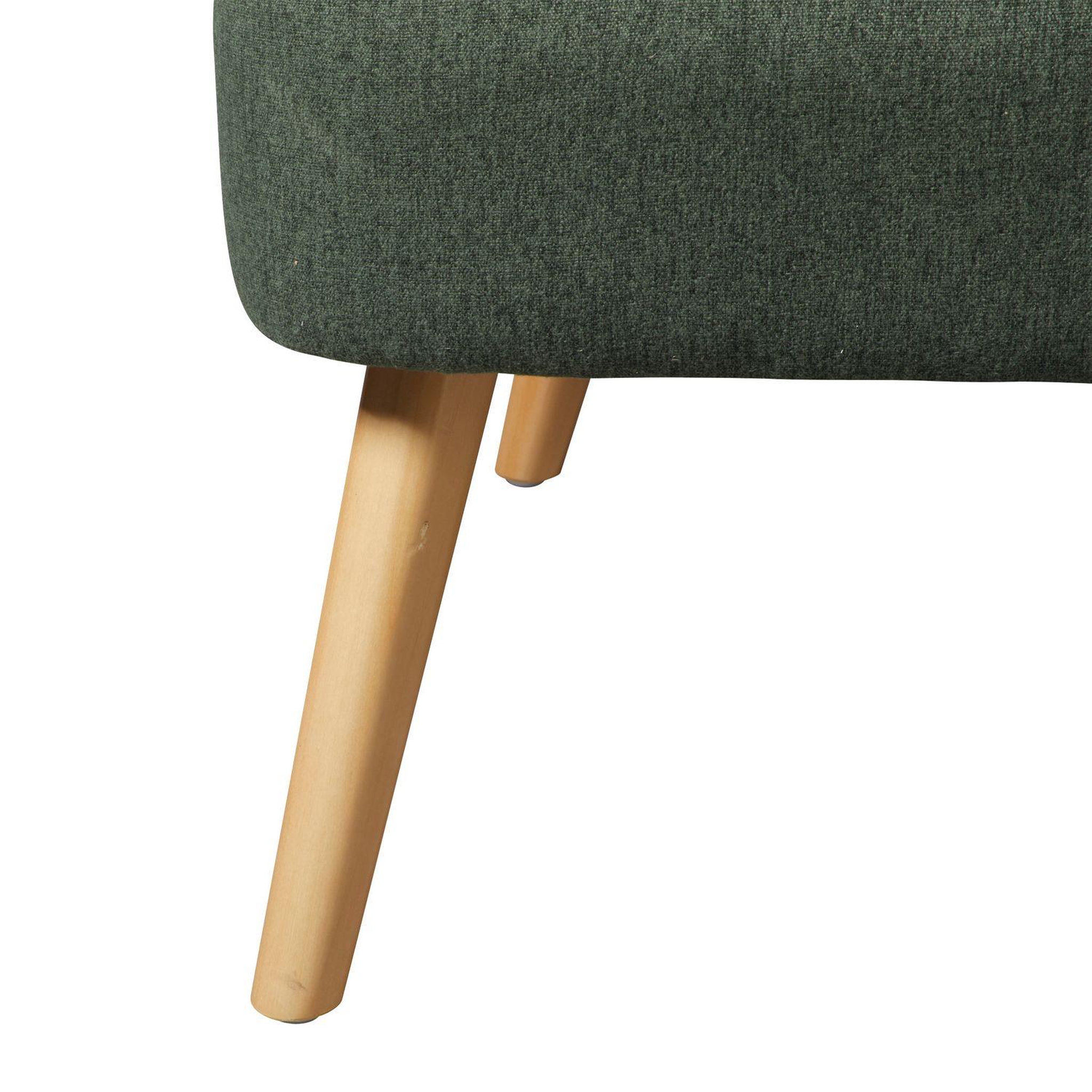 Voir la diapositive 4 : ATMOSPHERA Fauteuil en velours et pieds en bois naova