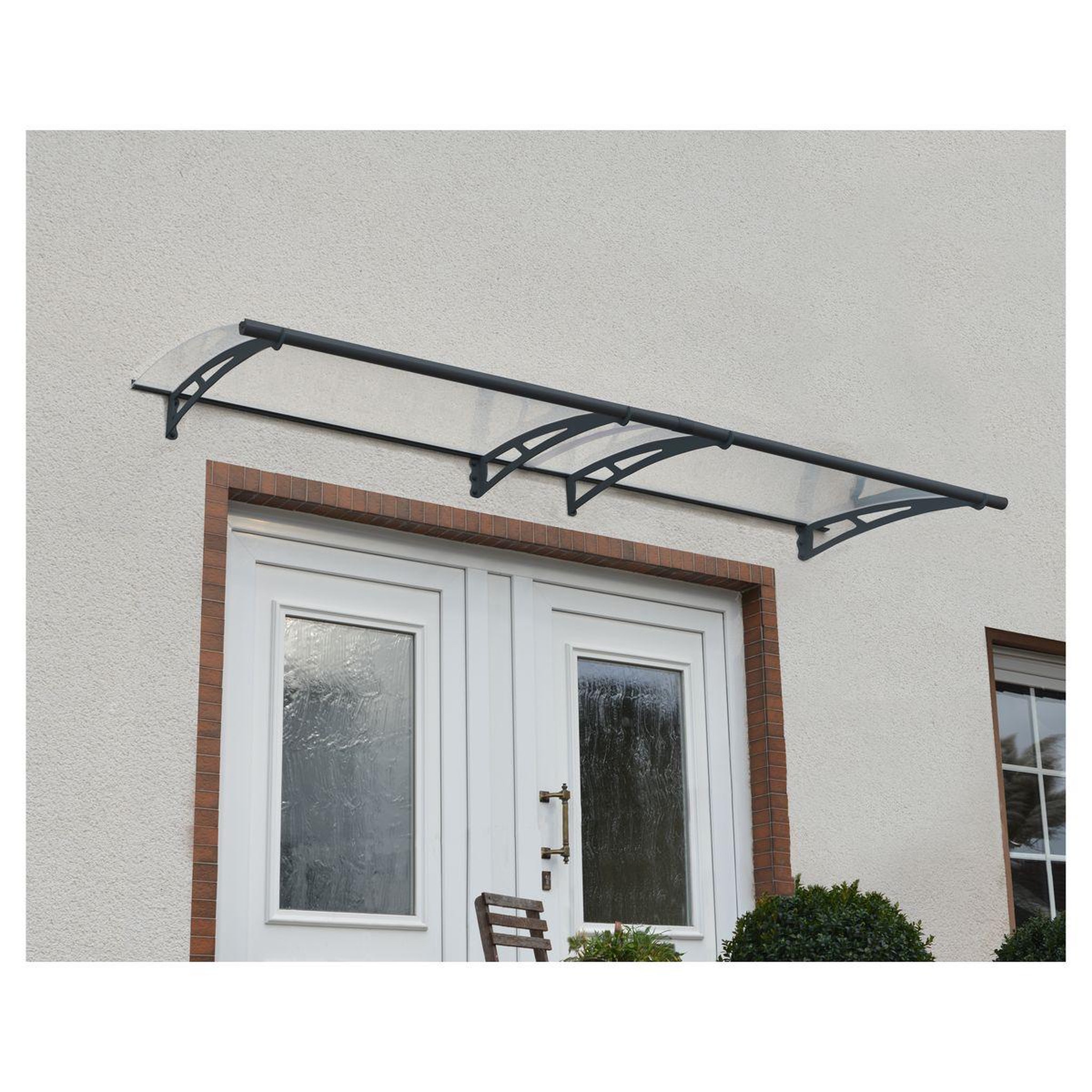 Voir la diapositive 1 : Canopia by PALRAM Marquise - Anthracite - 91-5x302cm - AQUILA 3000