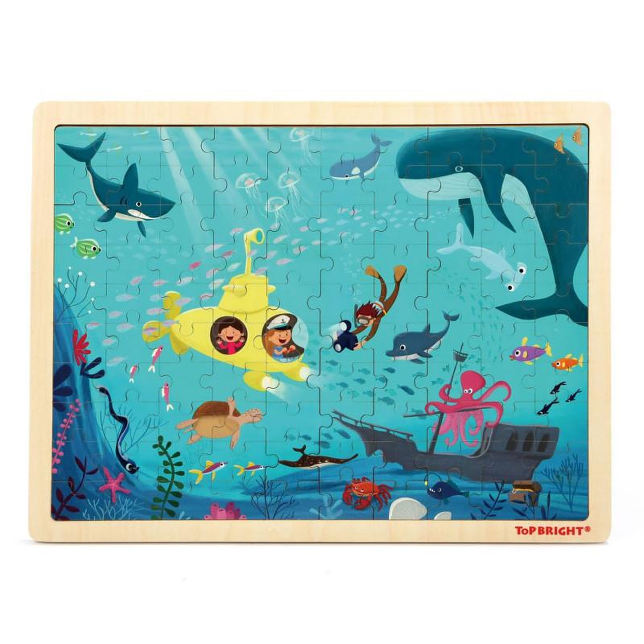 TOPBRIGHT Topbright - Wooden Jigsaw Puzzle - Underwater World, 100pcs. 120393
