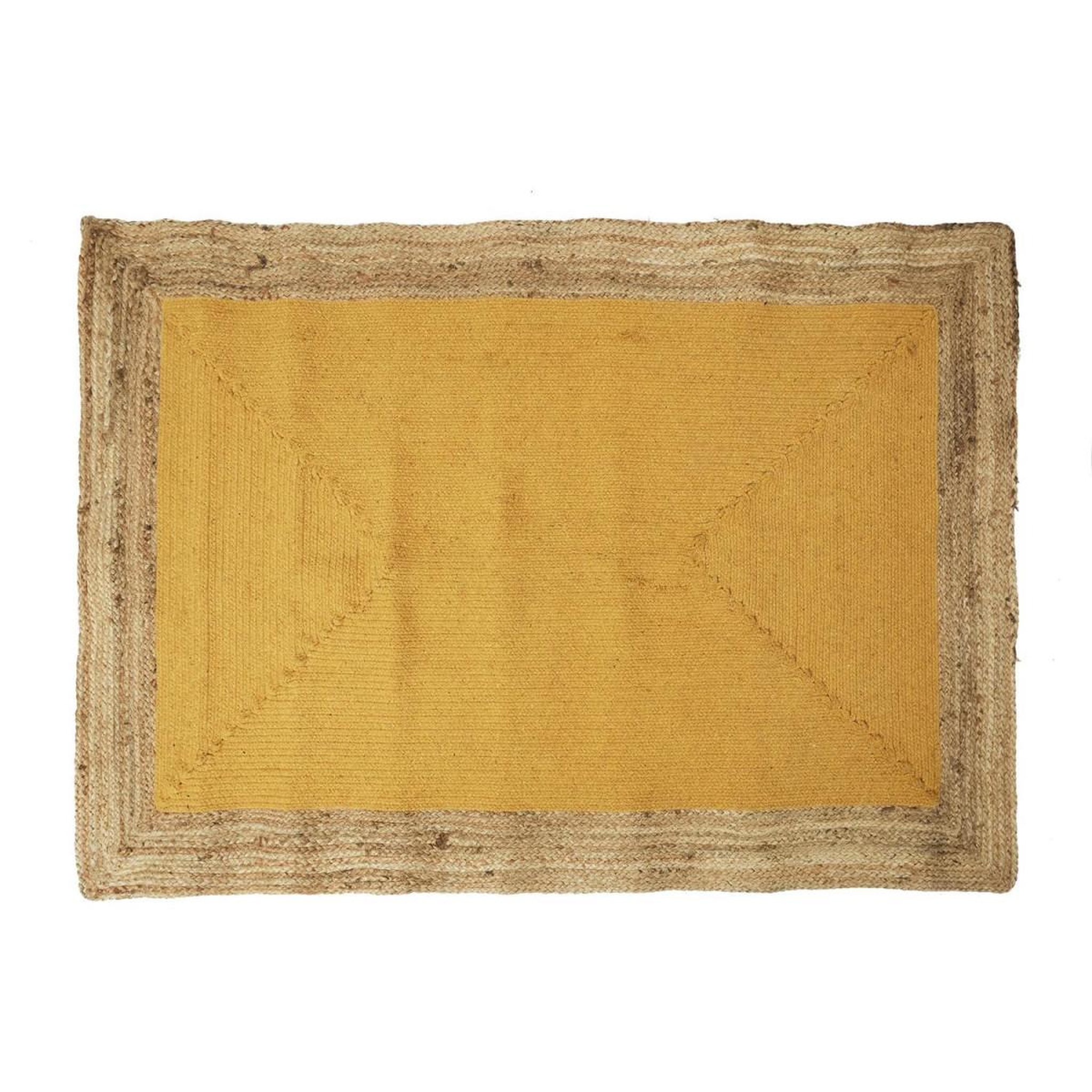 The Home Deco Factory Tapis déco en jute  rodame  120x170cm moutarde