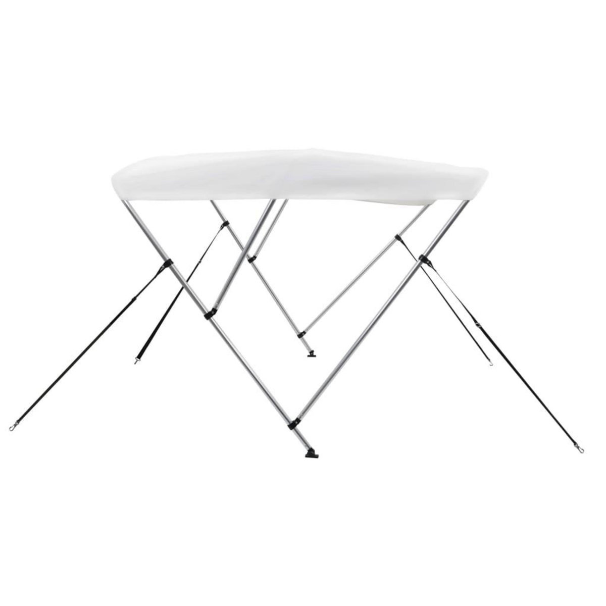 VIDAXL Auvent bimini a 3 arceaux Blanc 183x160x137 cm
