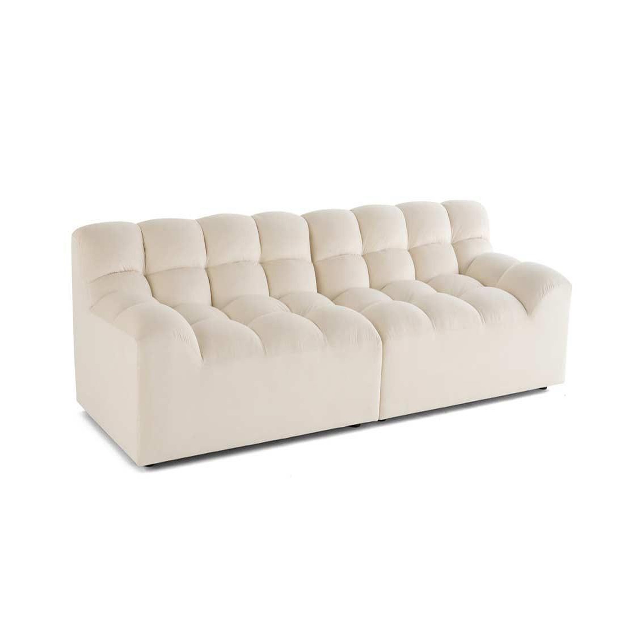 Voir la diapositive 5 : LISA DESIGN Napoli - canapé droit 4 places - en velours