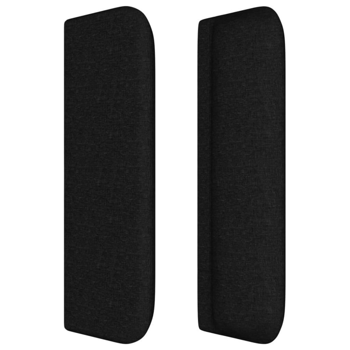 VIDAXL Tete de lit avec oreilles Noir 103x16x78/88 cm Tissu