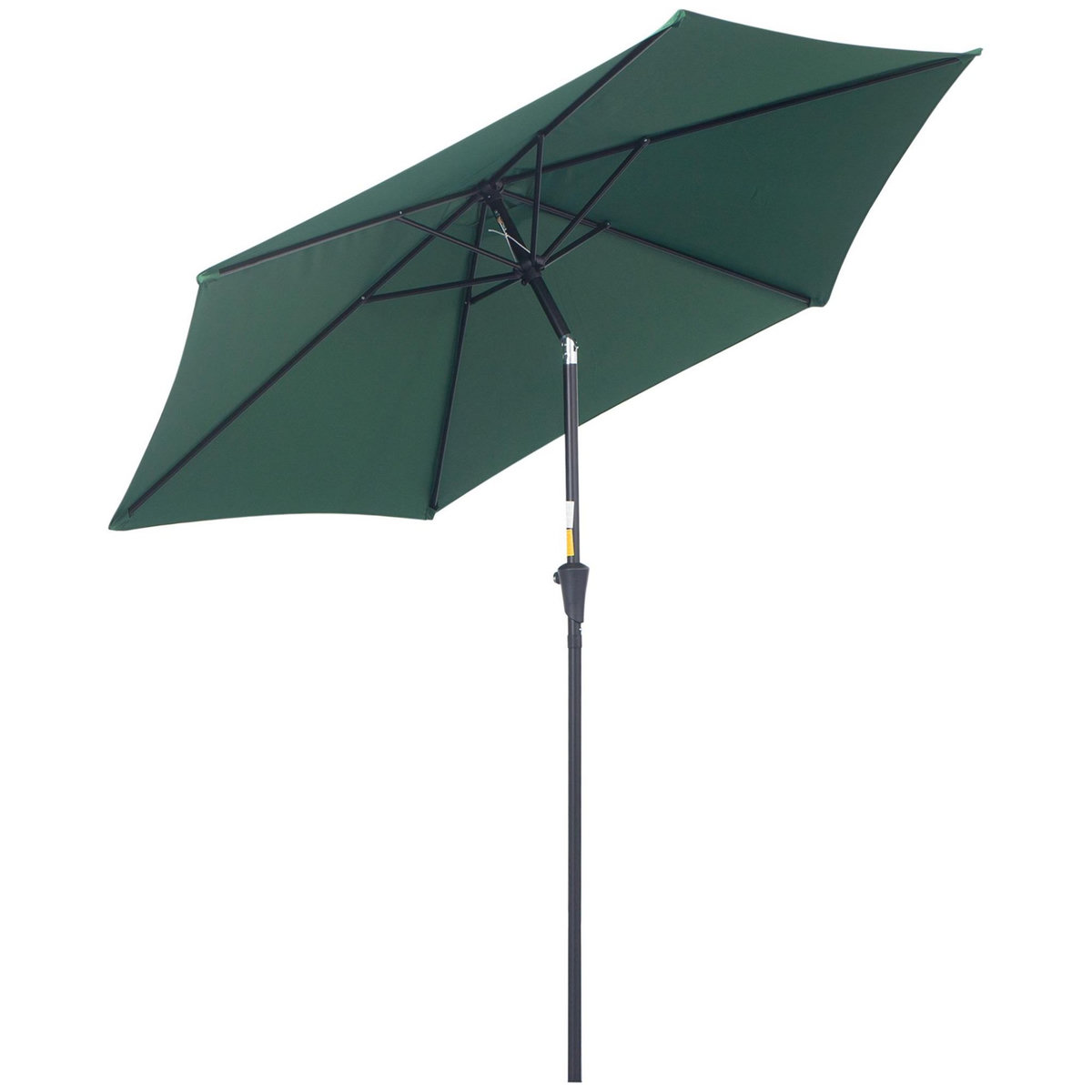 OUTSUNNY Parasol inclinable de jardin balcon terrasse manivelle toile polyester imperméabilisée haute densité 180 g/m² Ø2,7 x 2,35H m alu vert
