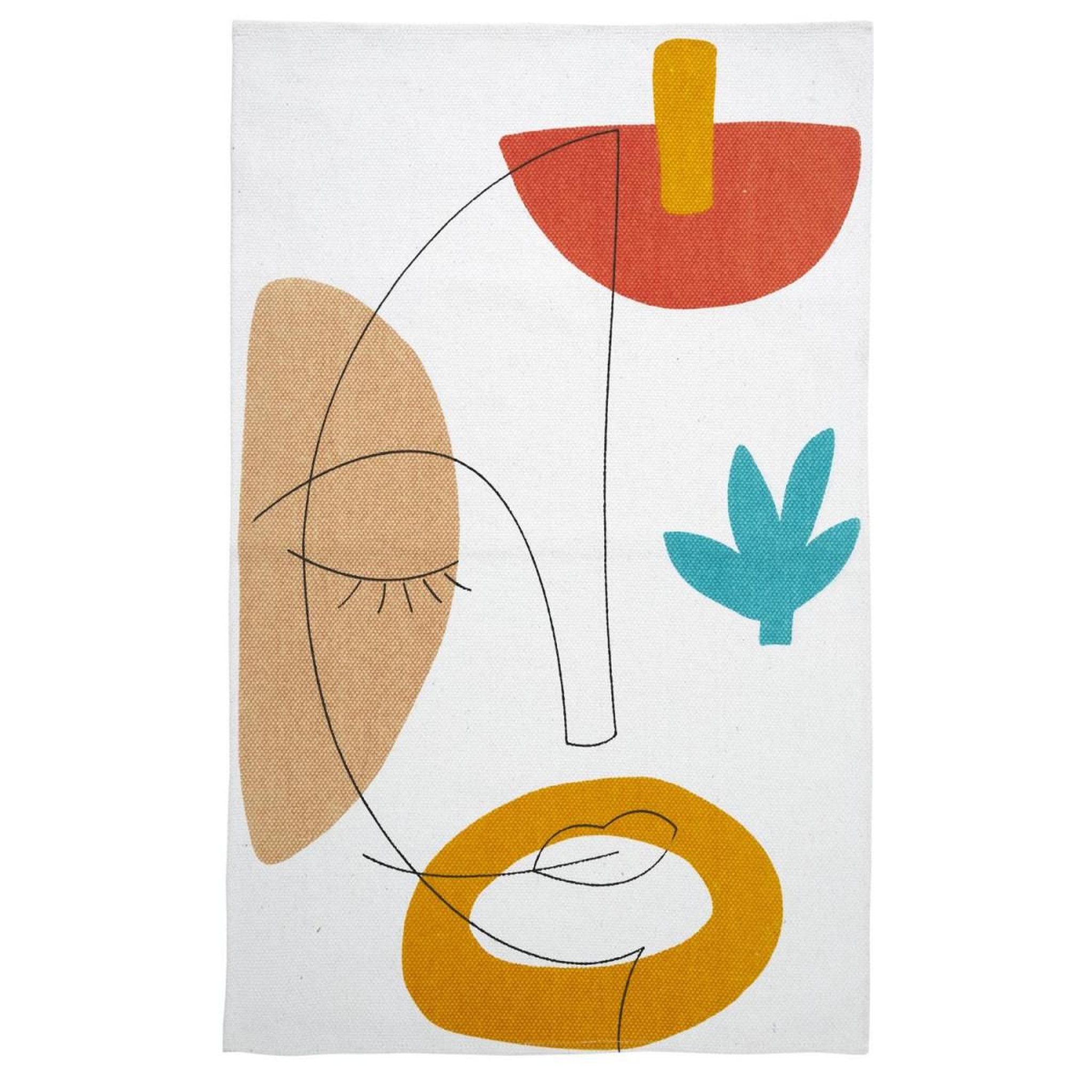 The Home Deco Factory Tapis déco à motifs  arty  50x80cm multicolore