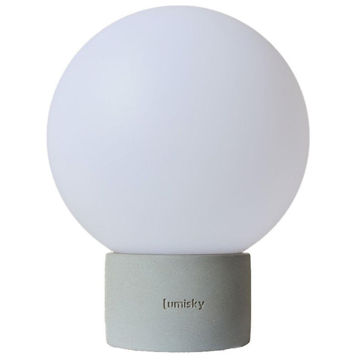 Lumisky Lampe de table de table sans fil touch LED gris béton