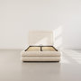 Voir la diapositive 2 : BEST MOBILIER Babel - lit coffre - 160x200 cm - en velours texturé - sommier inclus