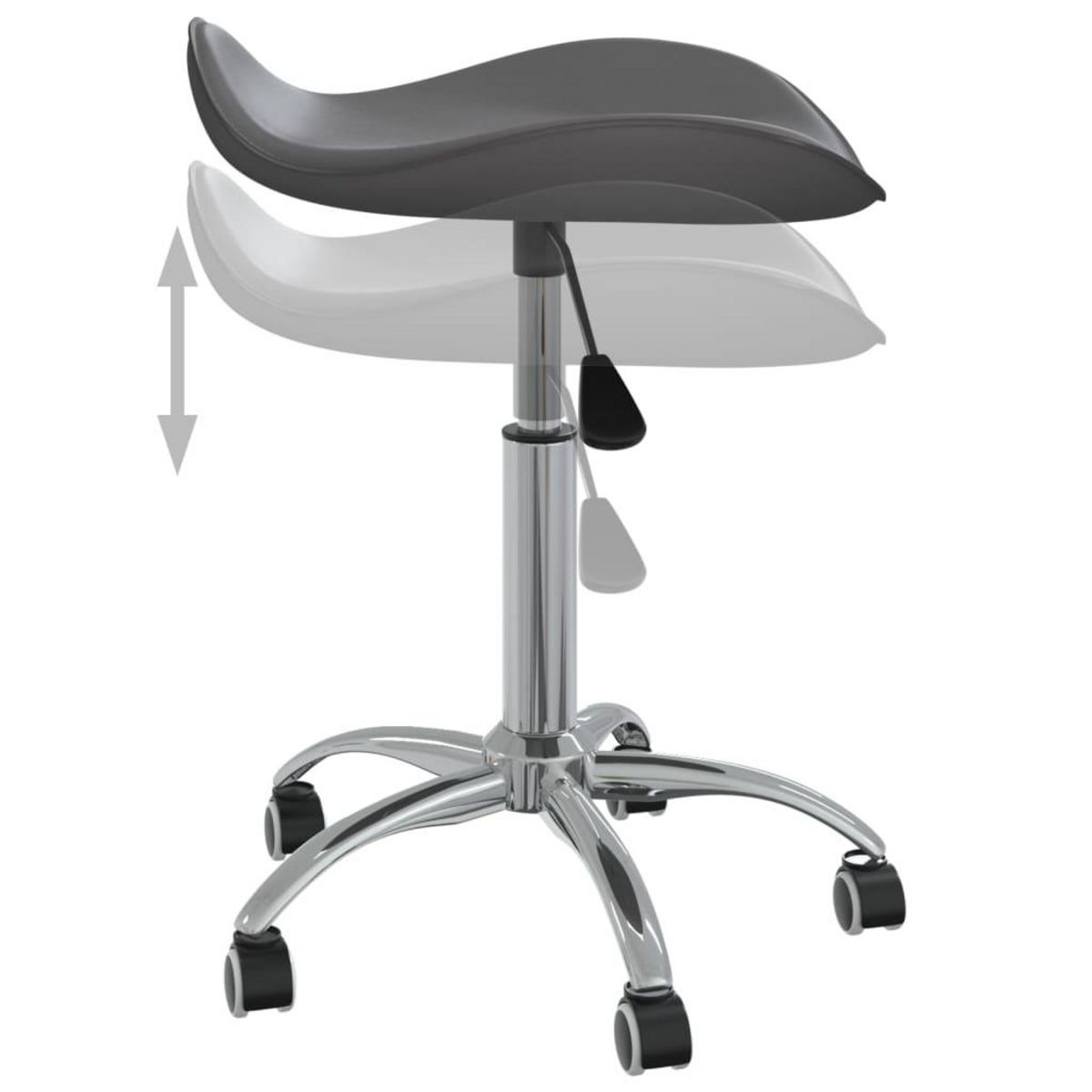 VIDAXL Chaise de bureau Gris Similicuir