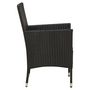 Voir la diapositive 4 : VIDAXL Chaises de jardin lot de 2 avec coussins Résine tressée Noir