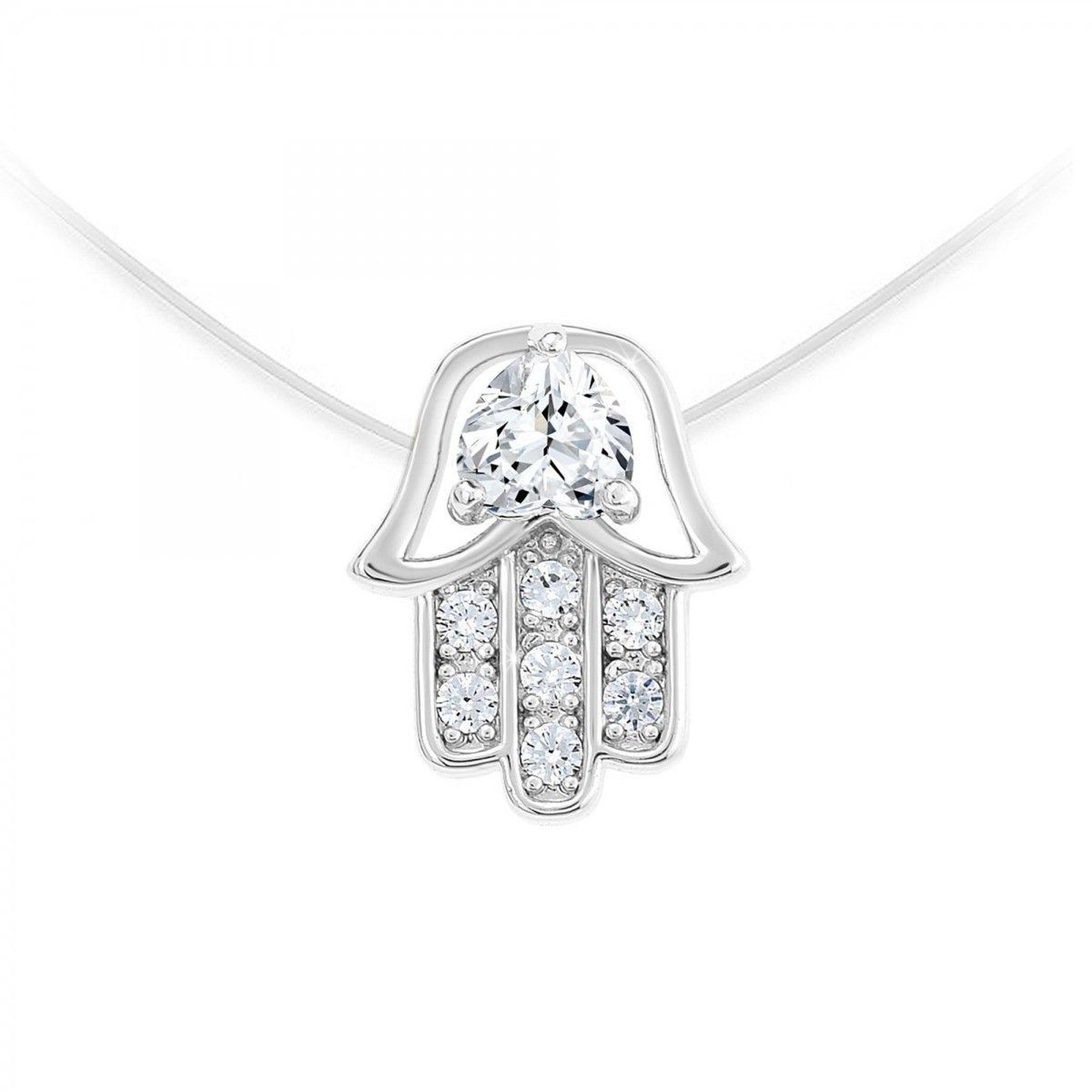 SC CRYSTAL Collier main de Fatma par SC Crystal orné de Cristaux scintillants