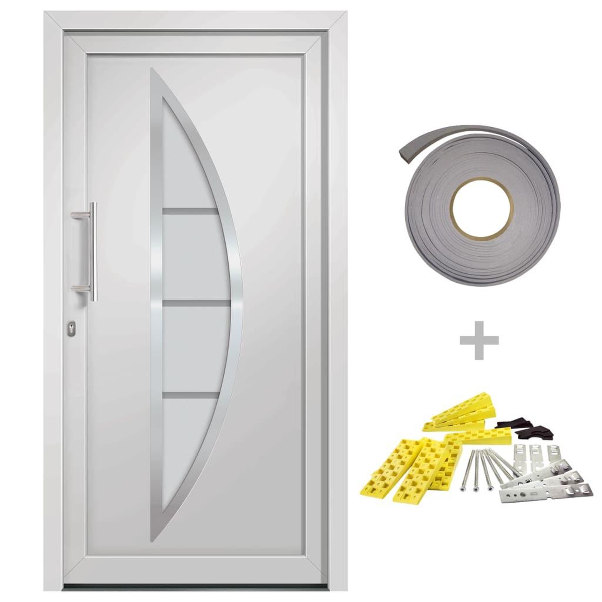 Voir la diapositive 2 : VIDAXL Porte d'entree Blanc 98x200 cm