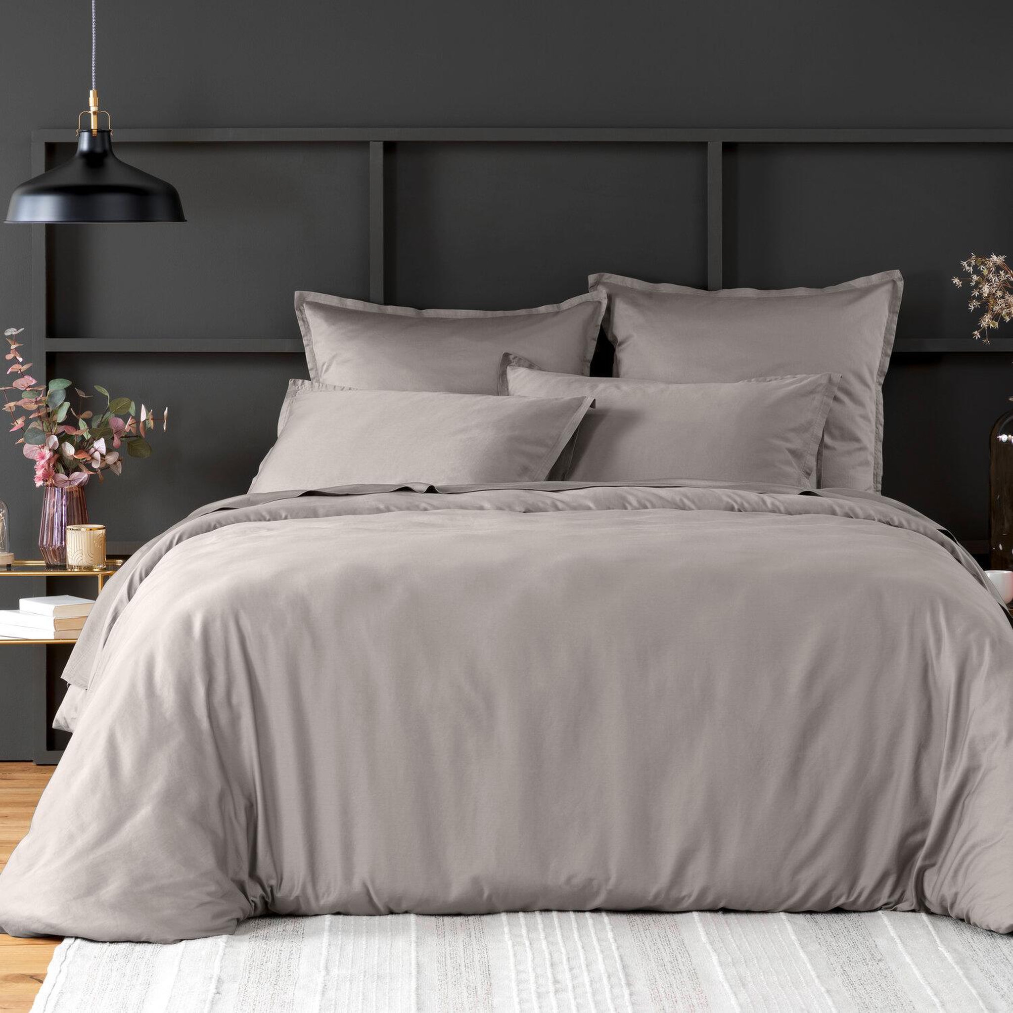 Voir la diapositive 3 : BATON ROUGE Housse de couette 100% satin de coton 105 fils uni