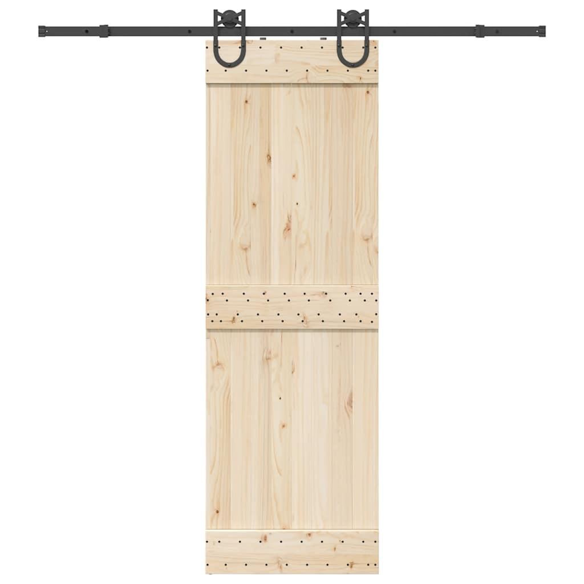 VIDAXL Kit de quincaillerie de porte coulissante 200 cm Acier Noir