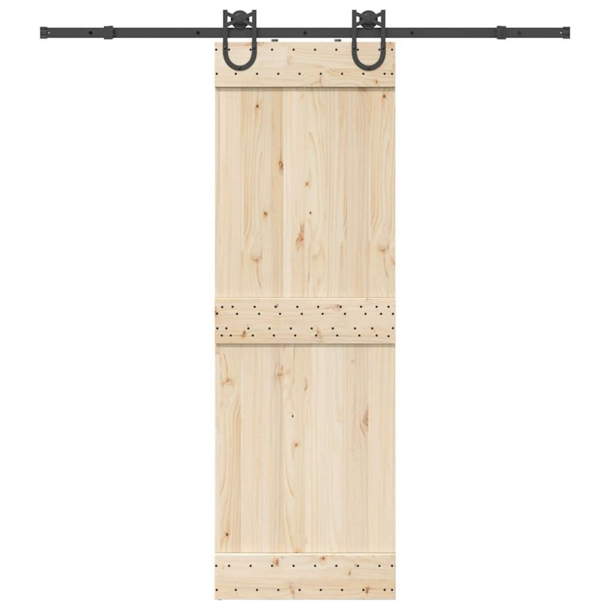 VIDAXL Kit de quincaillerie de porte coulissante 200 cm Acier Noir