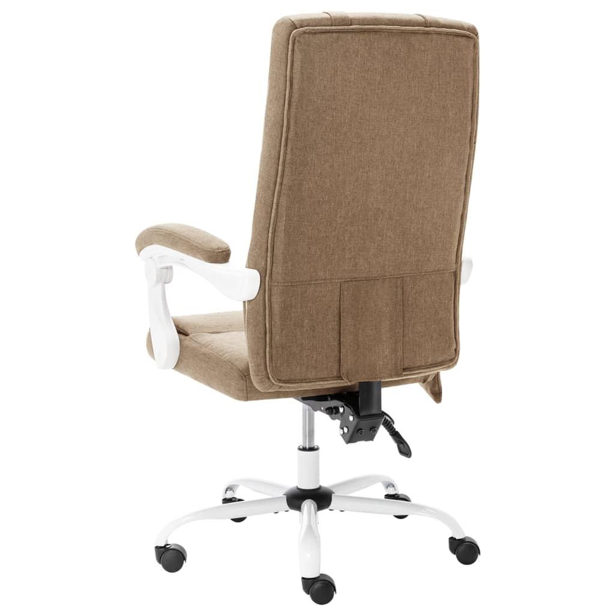 Voir la diapositive 4 : VIDAXL Chaise de bureau de massage Taupe Tissu