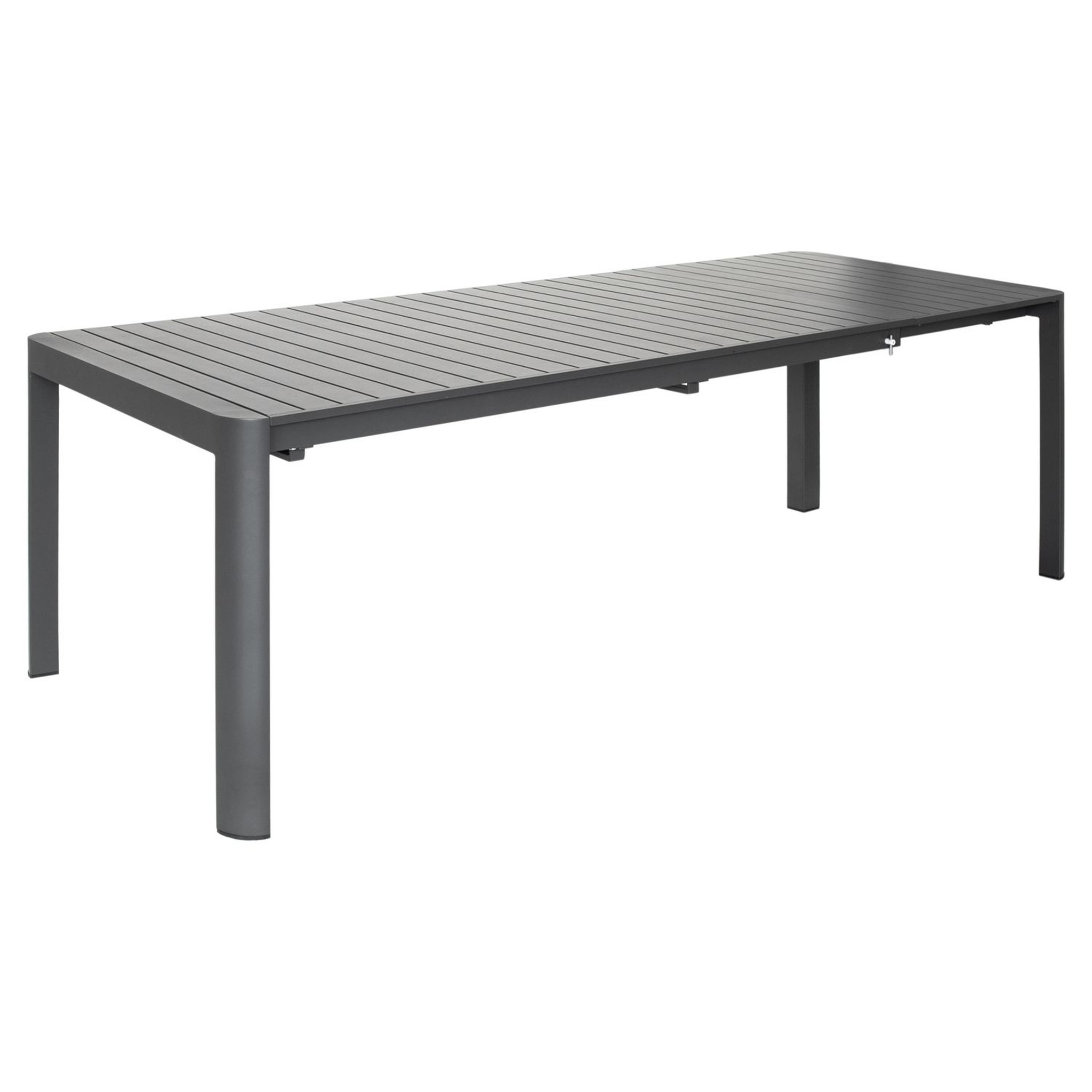 Voir la diapositive 8 : JARDILINE Table de jardin extensible - 8/12 places - Aluminium - Anthracite - PALMA
