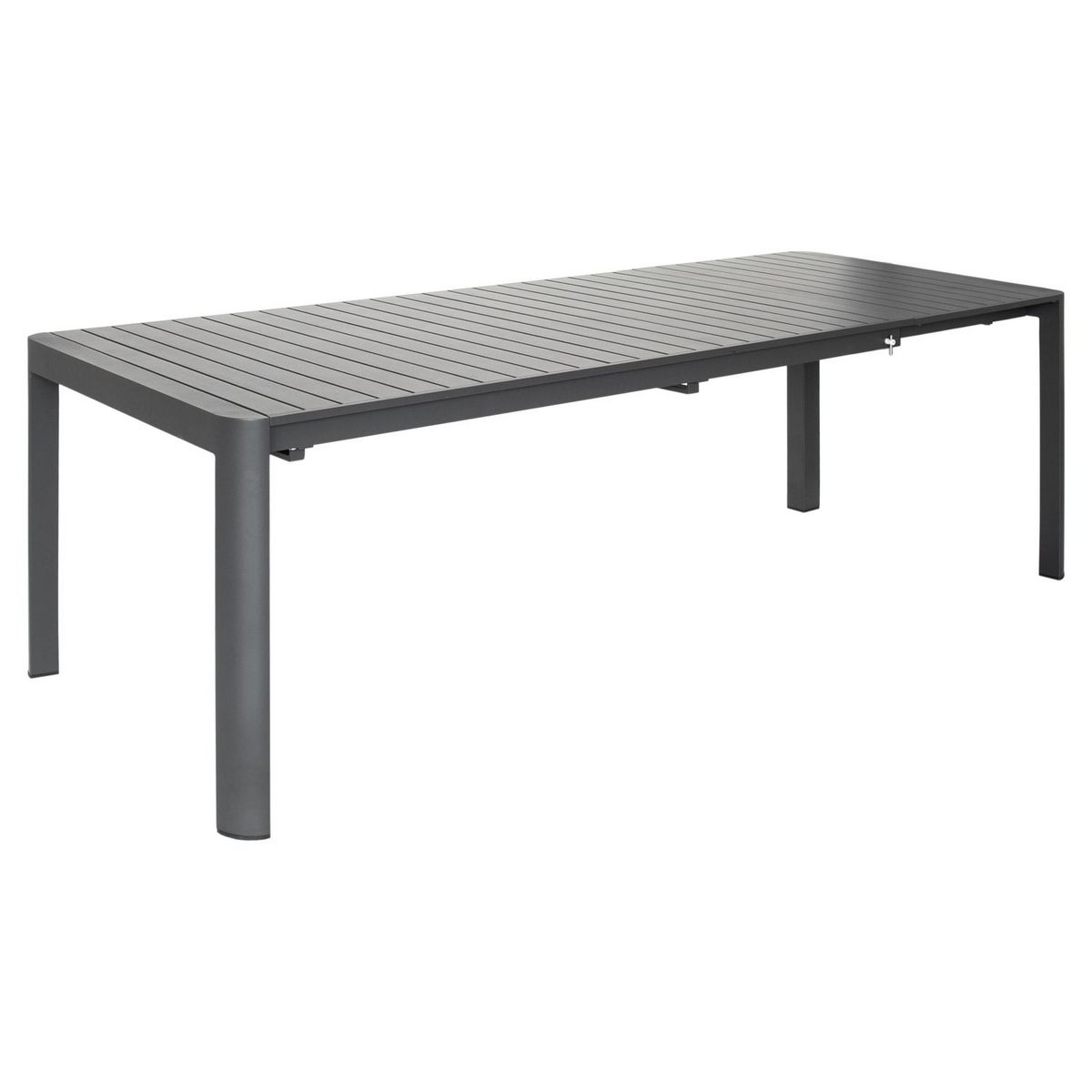 JARDILINE Table de jardin extensible - 8/12 places - Aluminium - Anthracite - PALMA