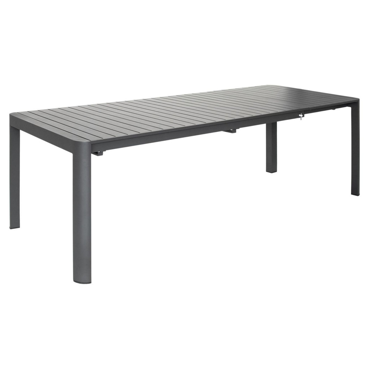 JARDILINE Table de jardin extensible - 8/12 places - Aluminium - Anthracite - PALMA
