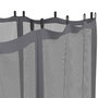 Voir la diapositive 5 : ID MARKET Lot de 4 moustiquaires pour pergola bioclimatique 3x4 gris zippés + crochets