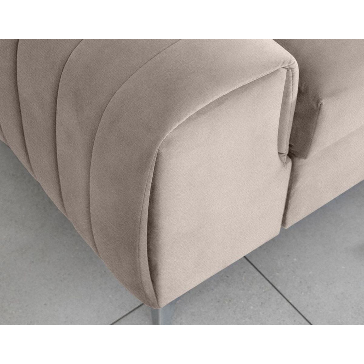 BEST MOBILIER Talisay - canapé droit 3 places - convertible - en velours