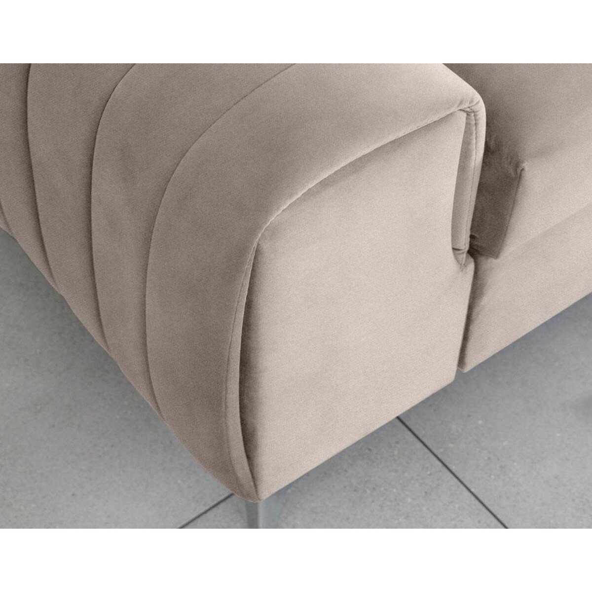 BEST MOBILIER Talisay - canapé droit 3 places - convertible - en velours