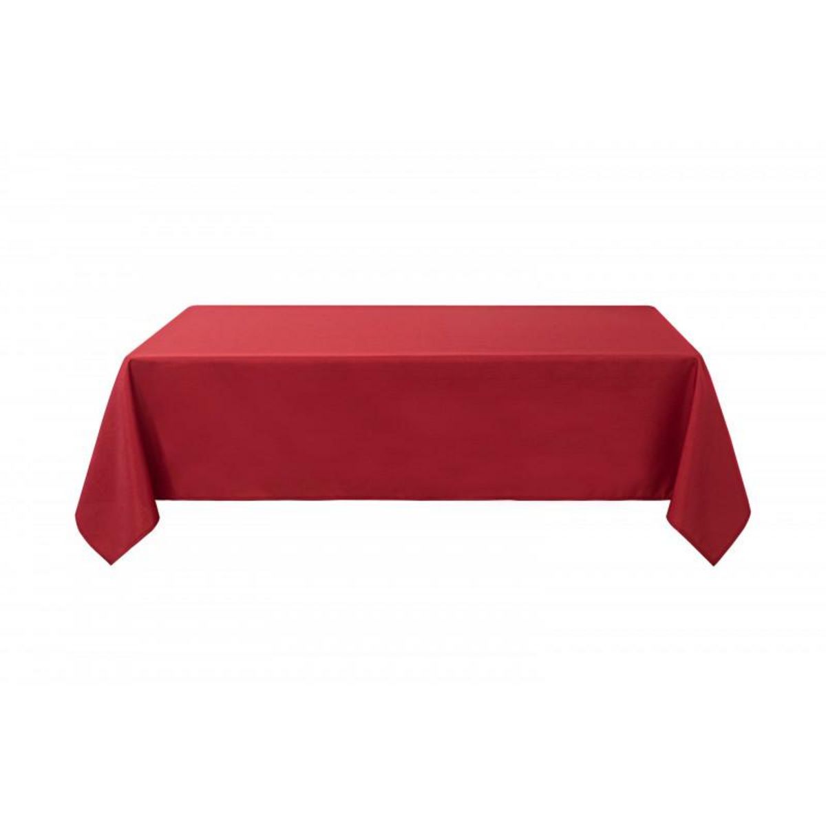 UNIVERS DECOR Nappe antitache unie Rouge rectangulaire 145 x 240 cm