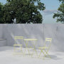 Voir la diapositive 4 : Paris Prix Ensemble Table de Jardin & 2 Chaises  Tao  71cm Jaune