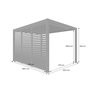 Voir la diapositive 4 : SWEEEK Pergola bioclimatique aluminium 4x3m + 3 persiennes 130cm à lames orientables Triomphe