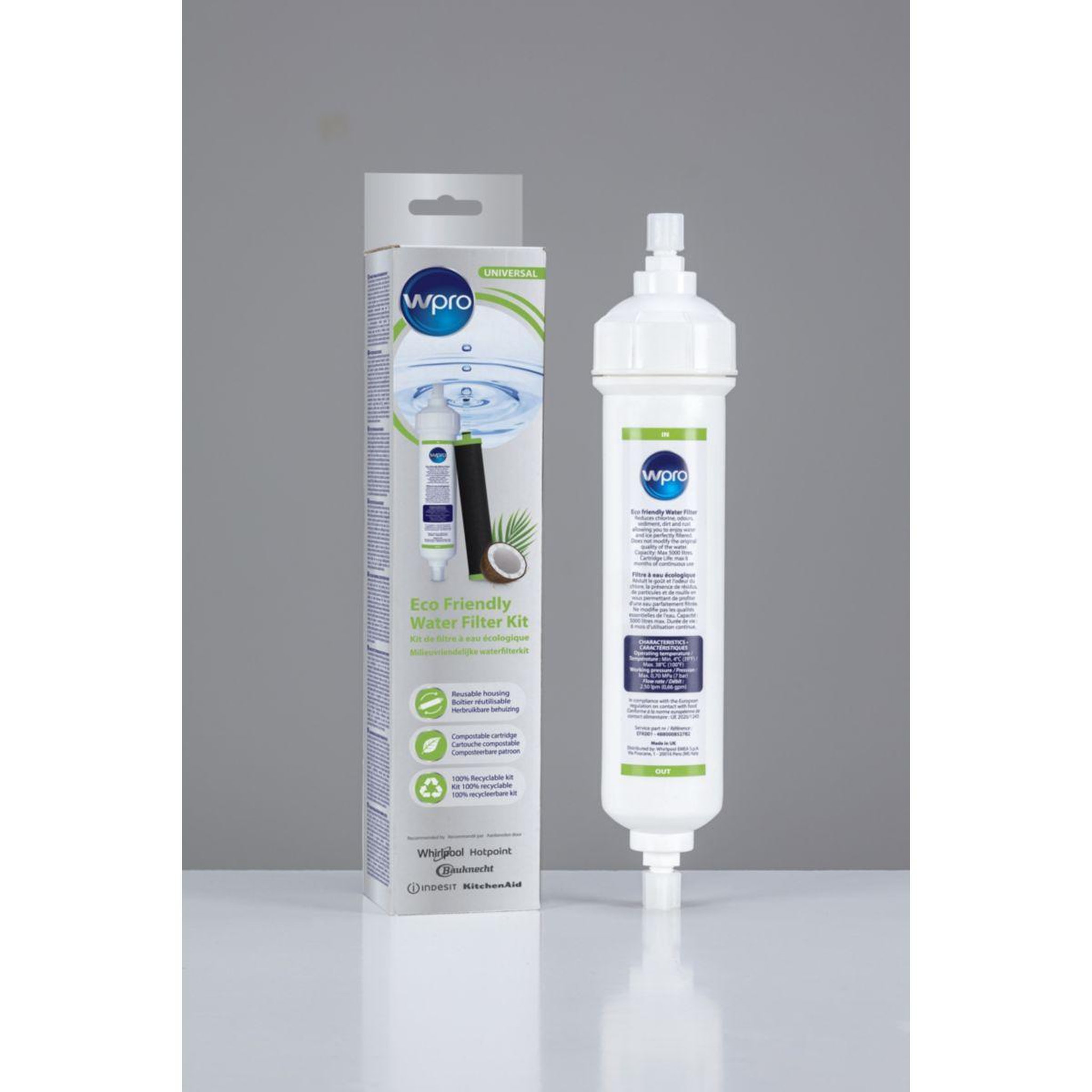 Voir la diapositive 3 : WPRO Filtre à eau externe éco-responsable - efk001