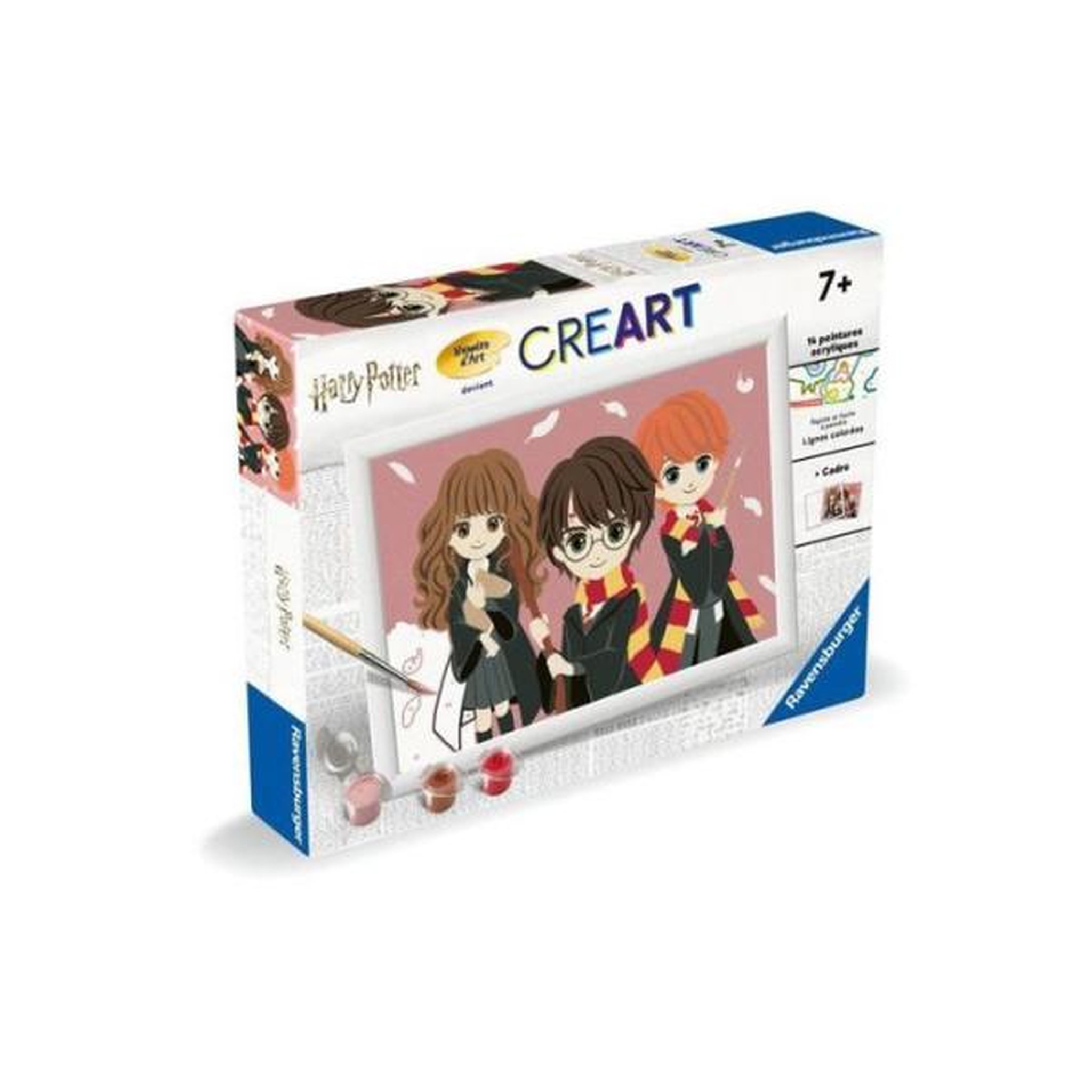 Voir la diapositive 2 : RAVENSBURGER Set de peinture par numéro - ravensburger - creart kids - portrait de groupe - 18x24cm - enfants