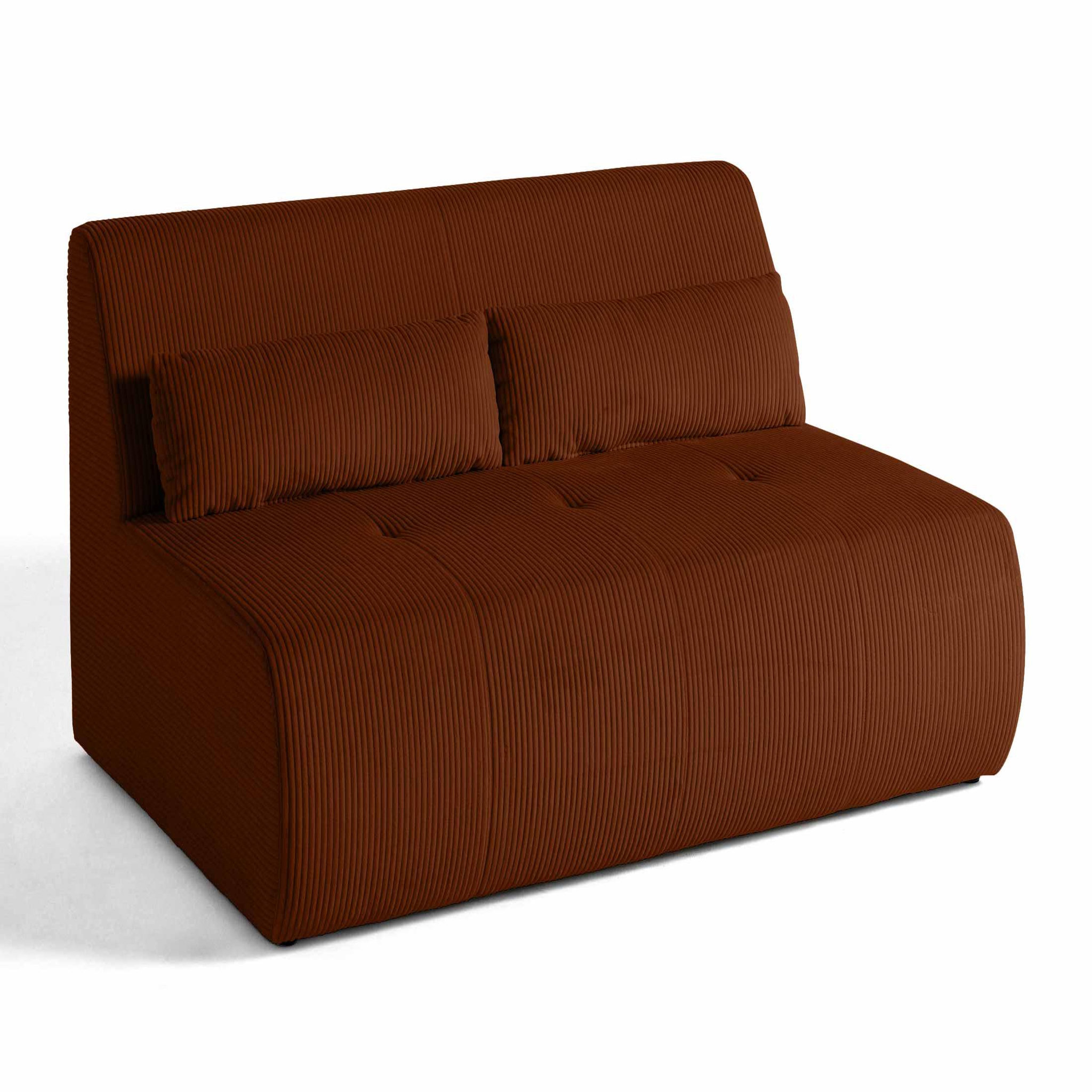 Voir la diapositive 2 : LISA DESIGN Onyx - canapé droit 2 places - en velours côtelé