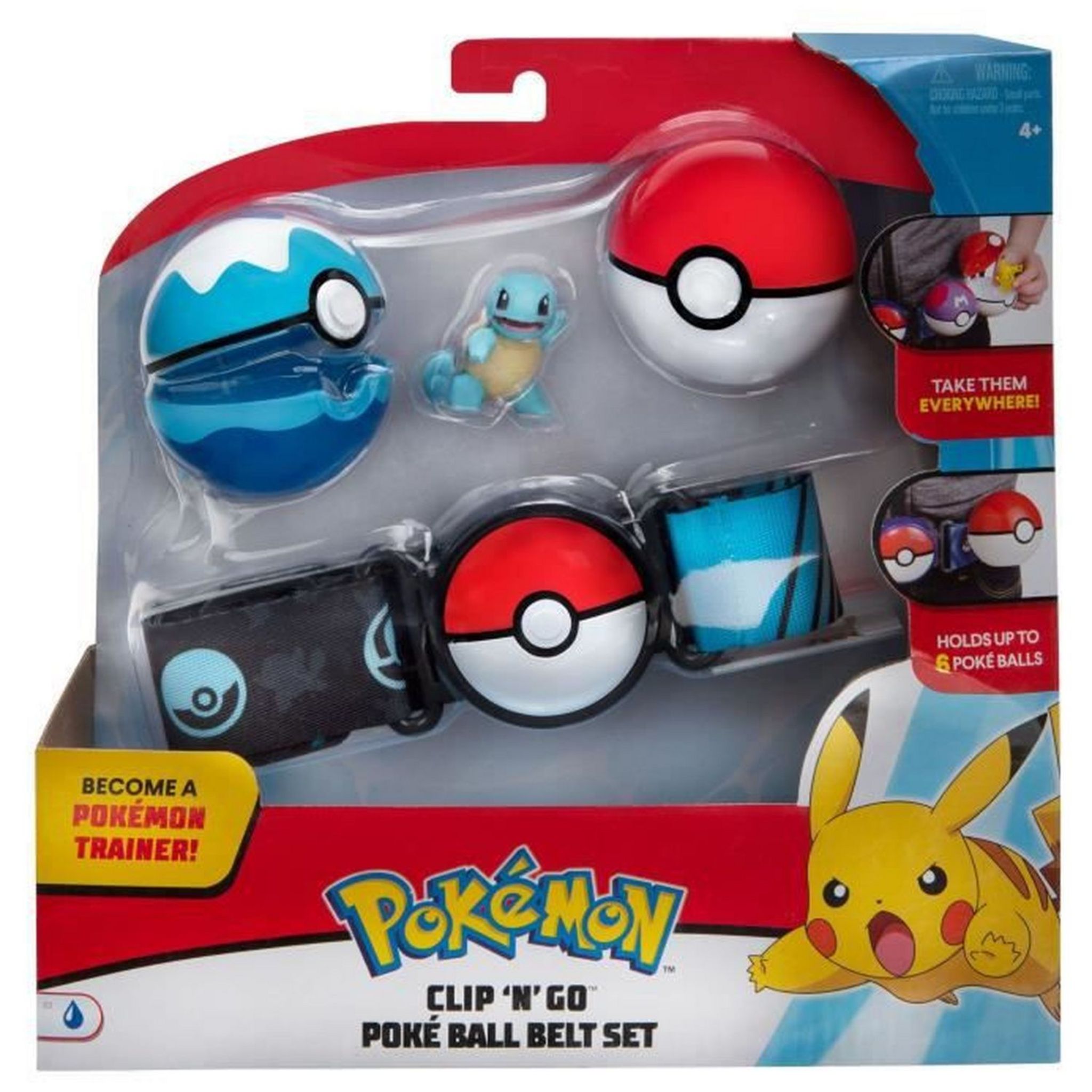 BANDAI Clip 'N' Go - 1 Ceinture, 1 Poké Scuba Ball et 1 Figurine 5 cm