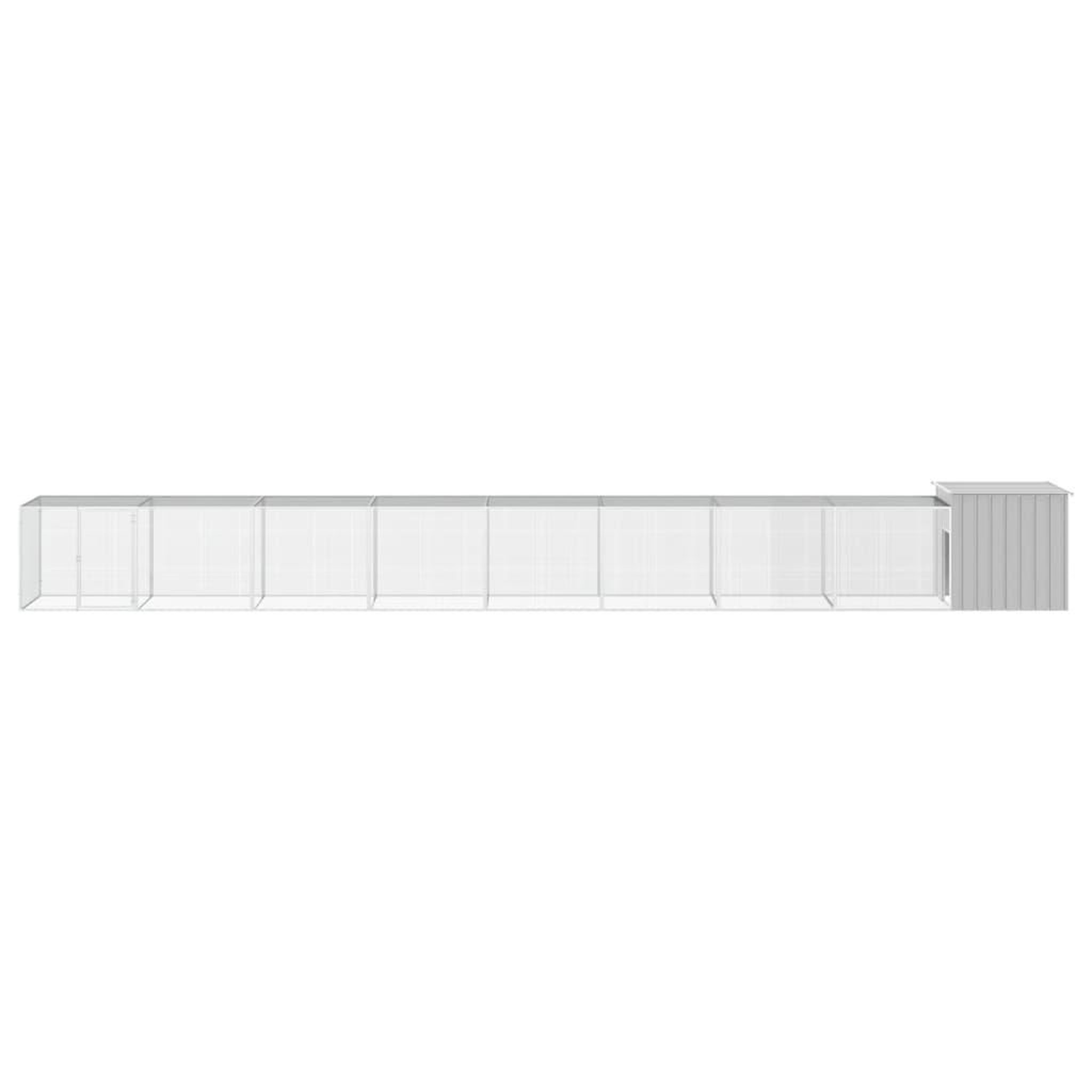 Voir la diapositive 3 : VIDAXL Cage pour poules Gris 900x91x100 cm Acier galvanise