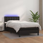 Voir la diapositive 2 : VIDAXL Sommier a lattes de lit avec matelas et LED Noir 90x190 cm