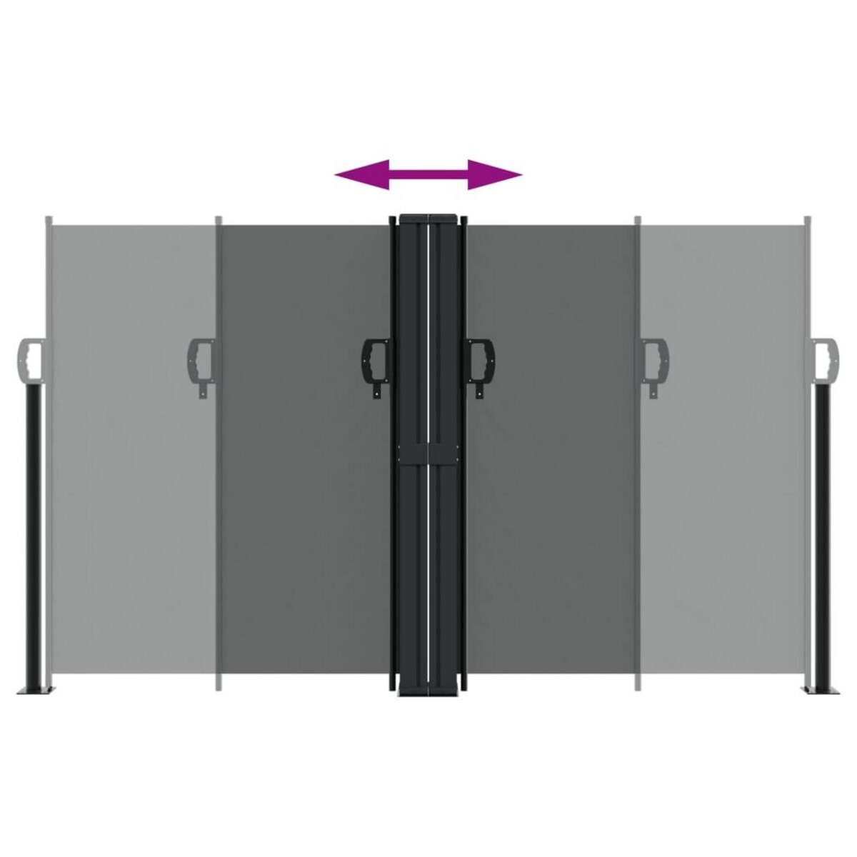 VIDAXL Auvent lateral retractable anthracite 140x1200 cm